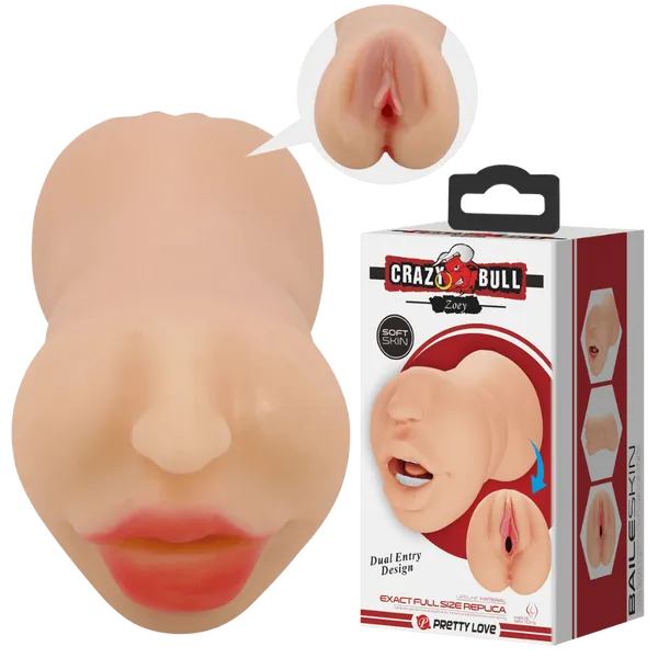 Male Sex Toys Crazy Bull Double Ended Masturbator Zoey Multiple Colours