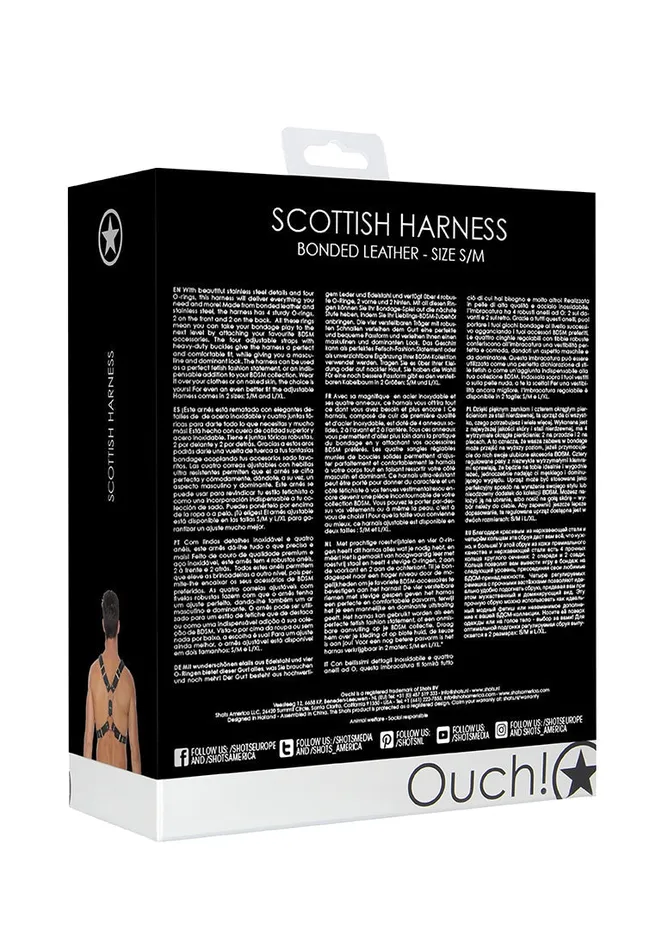 Shots America Scottish Harness Sm Black Anal