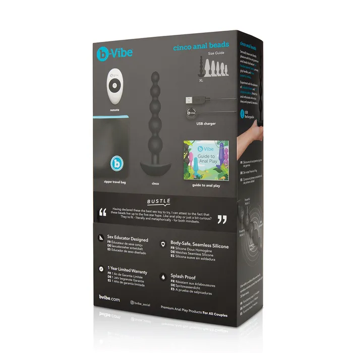 BVibe Cinco Beads Black BVibe Anal BVibe Cinco Beads Black BVibe Anal
