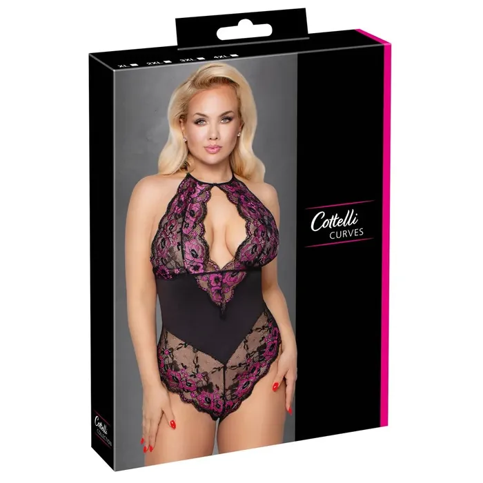 Female Sex Toys Cottelli Collection Lingerie Cottelli Curves Opaque Floral Lace Body