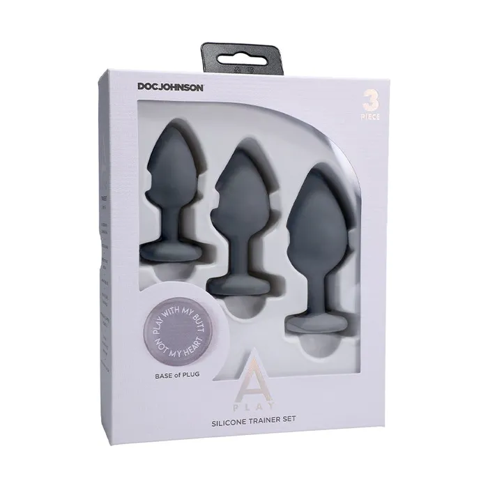 Anal Doc Johnson APlay Trainer Set 3Pcs Gray
