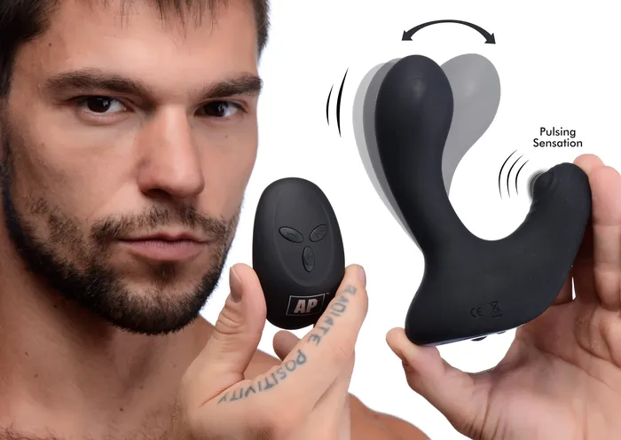 Male Sex Toys 10X PPulse Taint Tapping Silicone Prostate Stimulator with Remote Alphapro Male Sex Toys 10X PPulse Taint Tapping Silicone Prostate Stimulator with Remote Alphapro