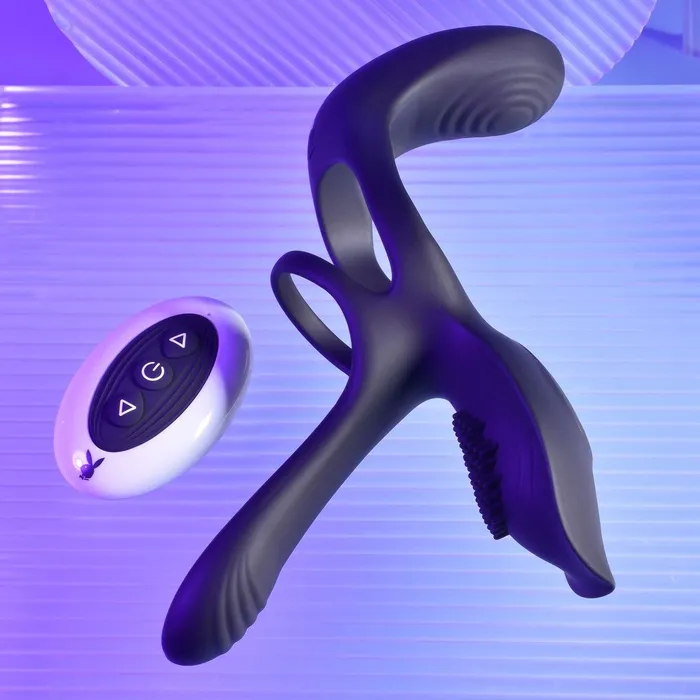 Male Sex Toys Evolved Novelties Playboy The 3 Way Cock Ring with Remote Control
