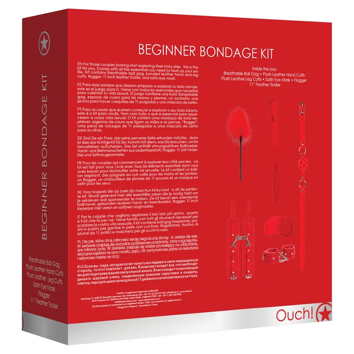Couples Shots Ouch Beginners Bondage Kit Red Couples Shots Ouch Beginners Bondage Kit Red