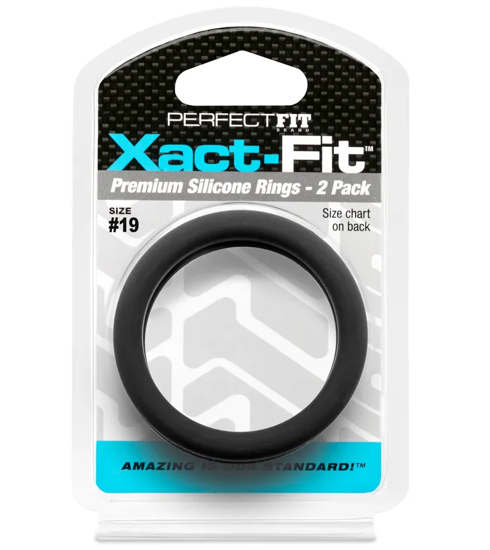LonBrook Male Sex Toys XactFit 19 Cock Ring 2 Pack