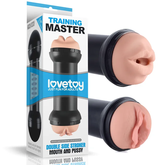 LoveToy Male Sex Toys Training Master Double Side Pocket Pussy Mouth and Pussy LoveToy Male Sex Toys Training Master Double Side Pocket Pussy Mouth and Pussy