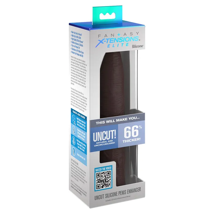 Male Sex Toys Pipedream Uncut 7 Silicone Penis Enhancer Brown Male Sex Toys Pipedream Uncut 7 Silicone Penis Enhancer Brown