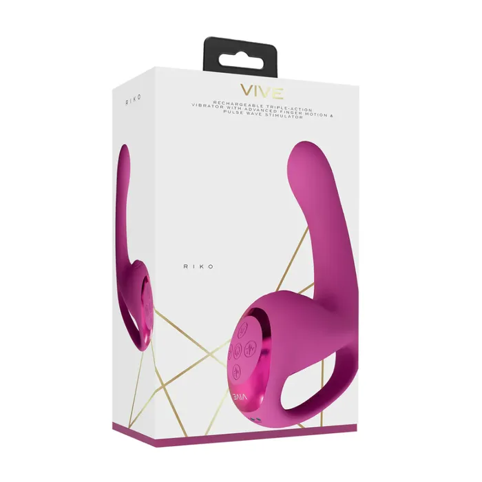 SHOTS Vibrators SHOTS Riko Triple Motor Thumper with Advanced Finger Motion Pulse Wave Stimulator Pink