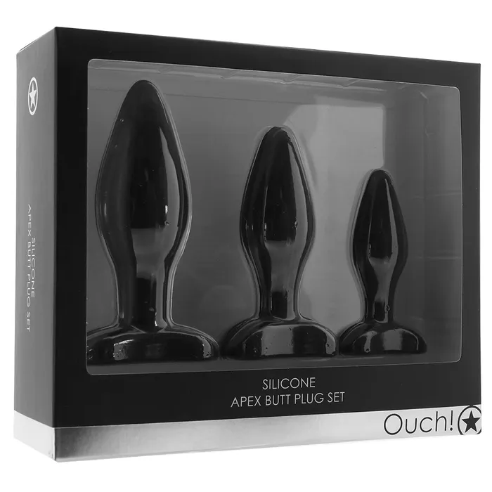 Anal Shots Toys Ouch Apex Butt Plug Set Anal Shots Toys Ouch Apex Butt Plug Set