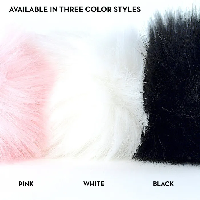 Crystal Delights Anal Pink Magnetic Sparkle Bunny Tail Plug
