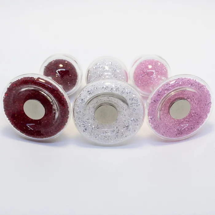 Crystal Delights Anal Pink Magnetic Sparkle Bunny Tail Plug
