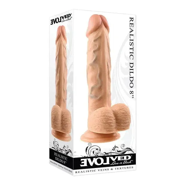 Female Sex Toys Evolved Evolved 8 Realistic Dildo with Balls and Suction Cup Base
