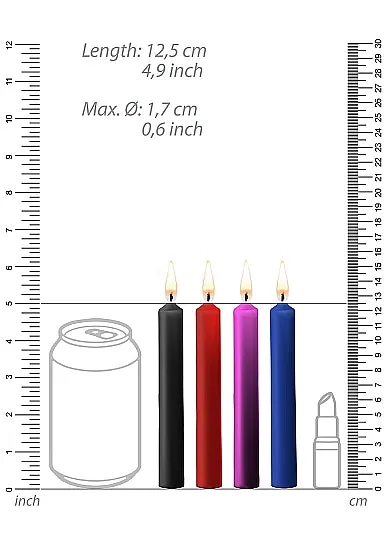 Female Sex Toys HonourSkintwocom Teasing Wax Candles Small 4 Pack Paraffin Mixed Colours