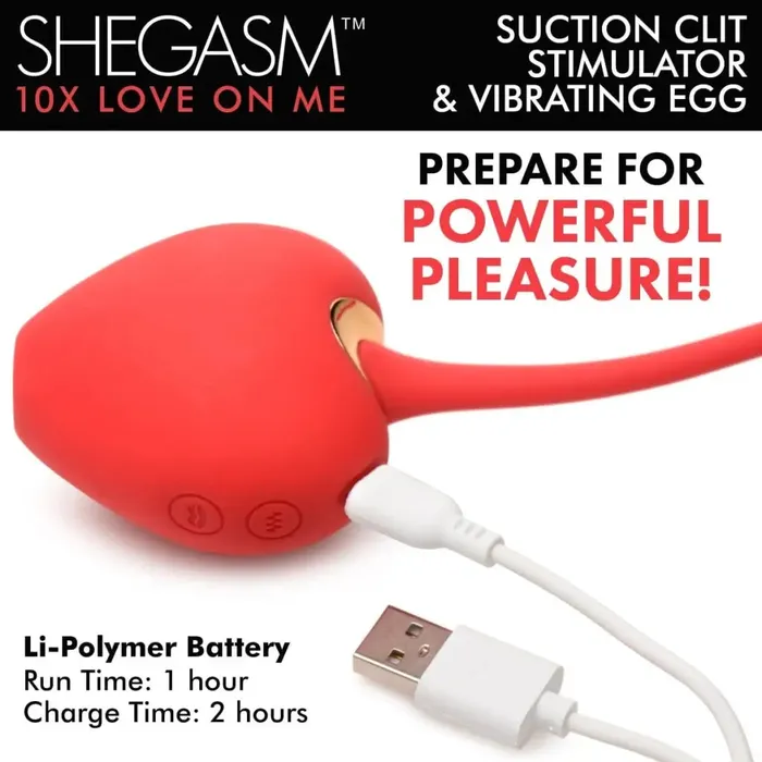 Female Sex Toys inmi 10x Love On Me Suction Clit Stimulator And Vibrating Egg