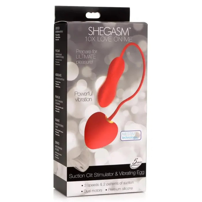 Female Sex Toys inmi 10x Love On Me Suction Clit Stimulator And Vibrating Egg