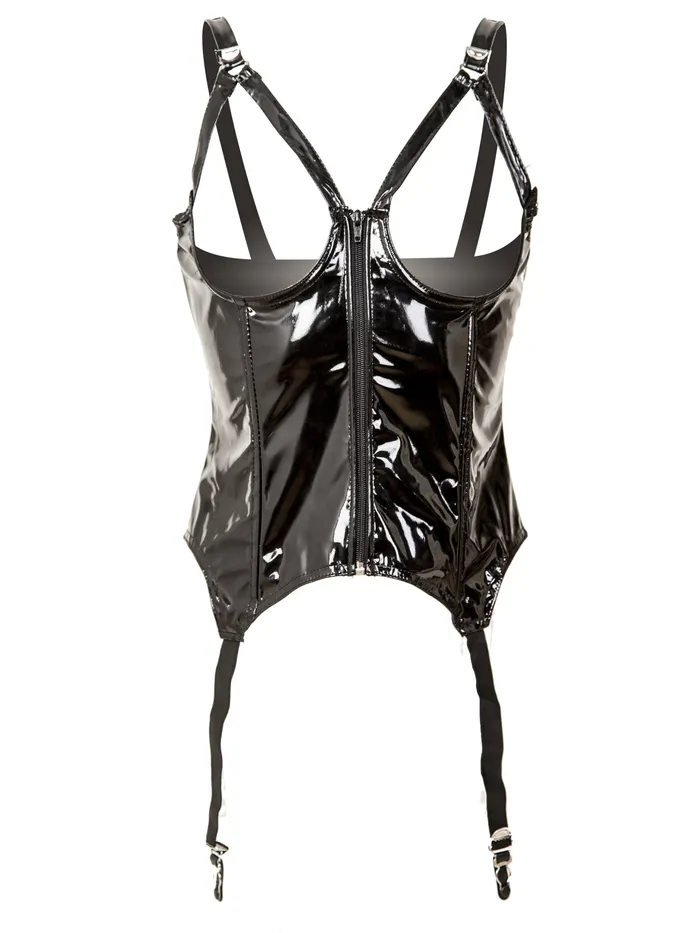 Female Sex Toys Sultry Open Cupped PVC Basque in Black HonourSkintwocom Female Sex Toys Sultry Open Cupped PVC Basque in Black HonourSkintwocom
