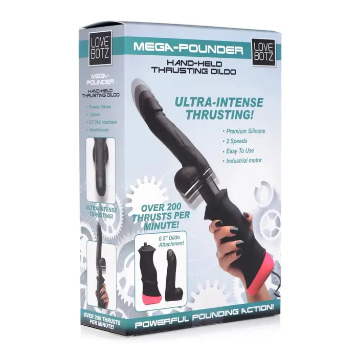 LoveBotz Dildos LoveBotz MegaPounder HandHeld Thrusting Silicone Dildo