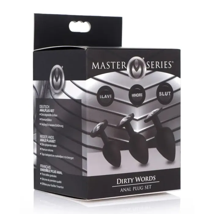 Master Series Anal Dirty Words Anal Plug Set Master Series Anal Dirty Words Anal Plug Set