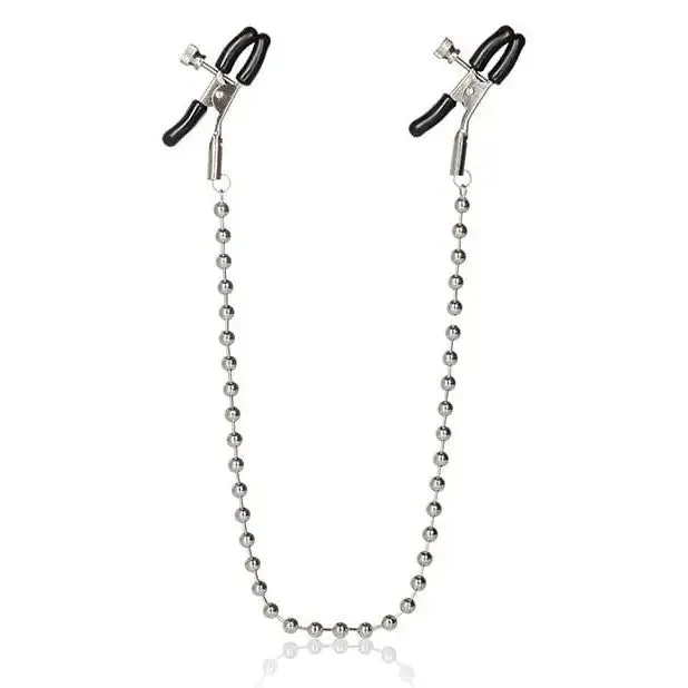 Nipple Play Silver Beaded Nipple Clamps CalExotics Anal