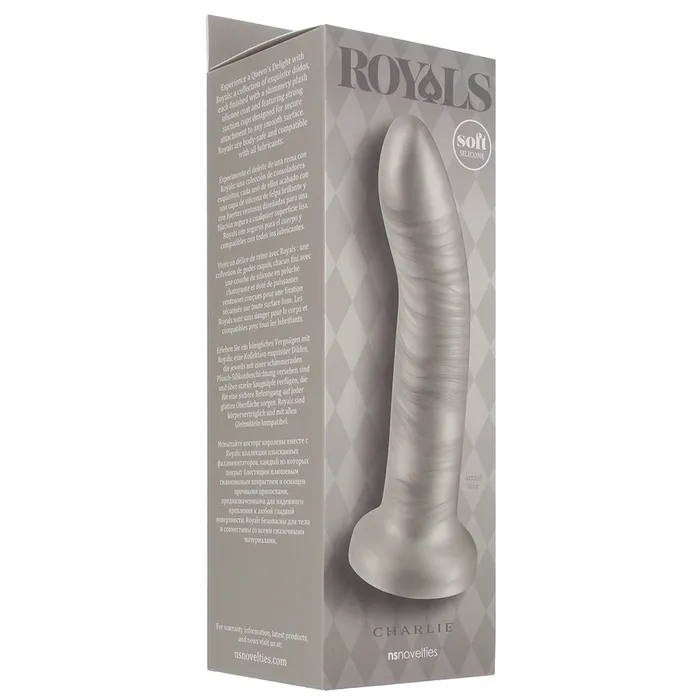 ns novelties Royals Charlie 7 Inch Soft Silicone Dildo in Champagne Dildos