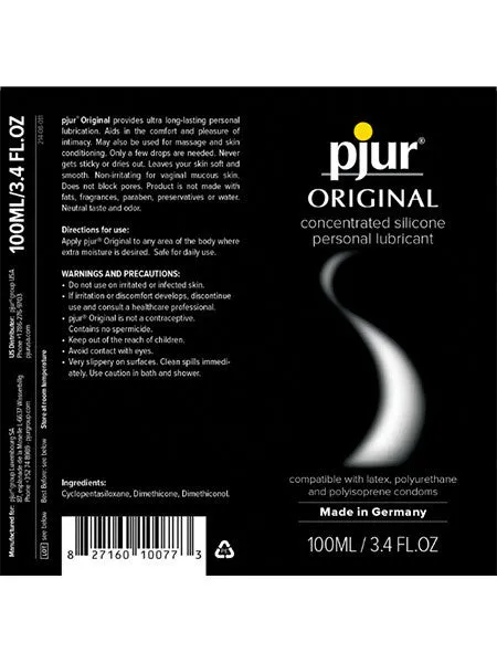Pjur Sexual Health Wellbeing Pjur Original Silicone Lubricant 100ml Pjur Sexual Health Wellbeing Pjur Original Silicone Lubricant 100ml