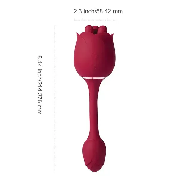 Roseann Double Ended Rose Toy Vibrator Red Honey Play Box Vibrators Roseann Double Ended Rose Toy Vibrator Red Honey Play Box Vibrators