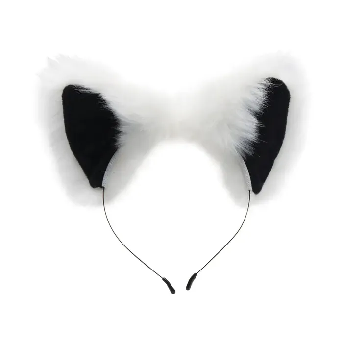 Tailz Anal White Fox Tail Anal Plug And Ears Set