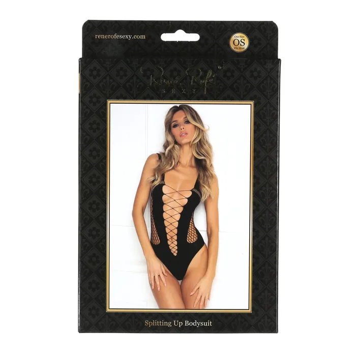 Teddies And Bodies Rene Rofe Sexy Splitting Up Bodysuit One Size Rene Rofe