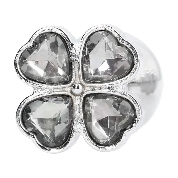Anal Shots Rich Lucky Diamond Metal Butt Plug 37 Inch Silver Shots Toys