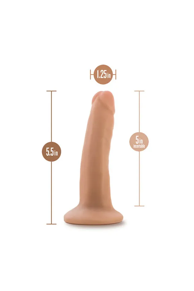 Blush Dildos Blush Novelties Dr Skin Plus 5 Triple Density Posable Dildo with Suction Cup Beige