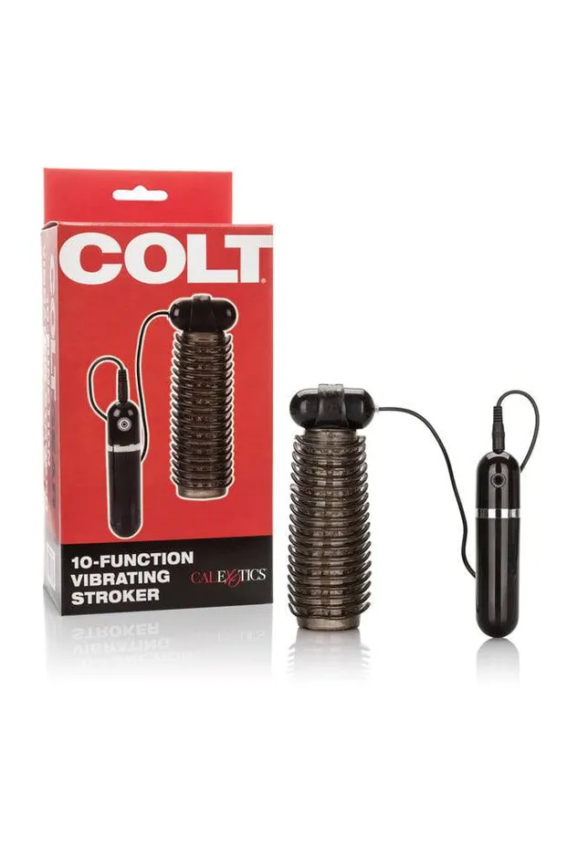 Cal Exotics Male Sex Toys Cal Exotics COLT 10Function Vibrating Stroker Smoke
