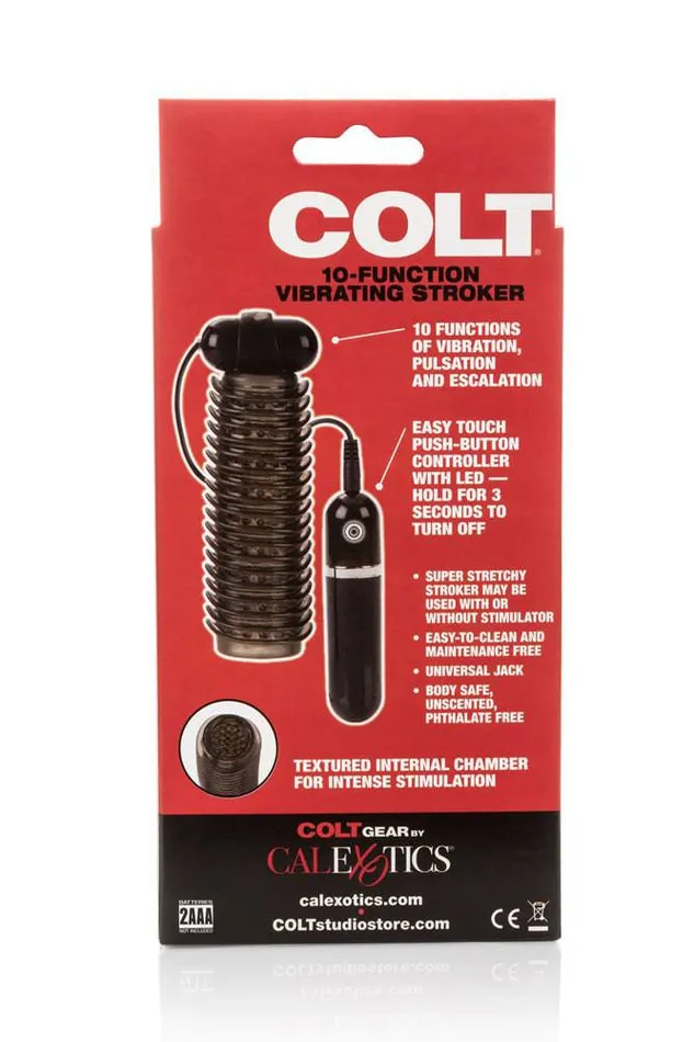 Cal Exotics Male Sex Toys Cal Exotics COLT 10Function Vibrating Stroker Smoke