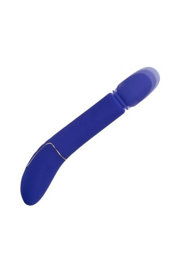 Cal Exotics Vibrators Cal Exotics Shameless Slim Thumper Thrusting Vibrator Blue