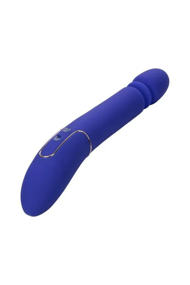 Cal Exotics Vibrators Cal Exotics Shameless Slim Thumper Thrusting Vibrator Blue