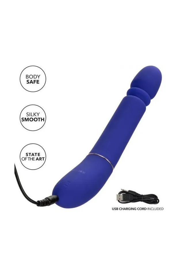 Cal Exotics Vibrators Cal Exotics Shameless Slim Thumper Thrusting Vibrator Blue