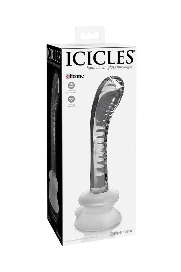 Dildos Pipedream Pipedream Icicles No 88 Suction Cup Glass Dildo Clear