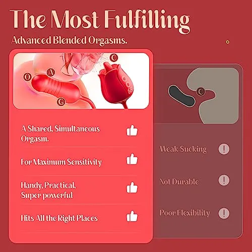Female Sex Toys Amovibe Rose Vibrator with Rotating Tongue Thrusting Vibrator