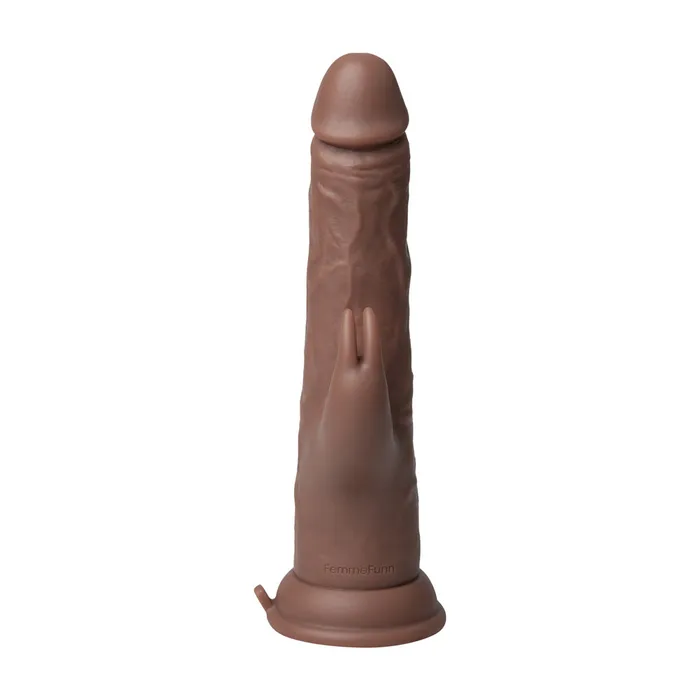 Female Sex Toys FemmeFunn FemmeFunn Thruster Rabbit Remote Controlled Vibrating Dildo Brown