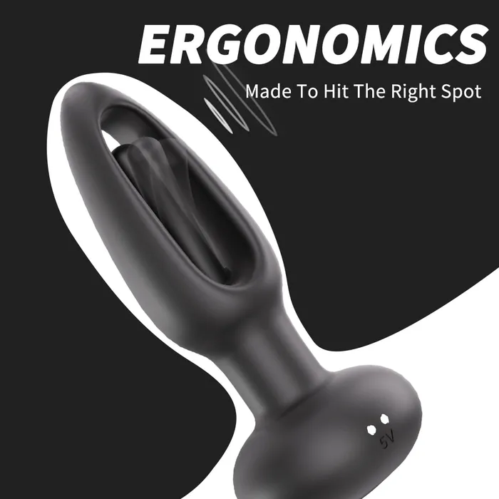 Male Sex Toys Amovibe Flapping Butt Plug with Vibration