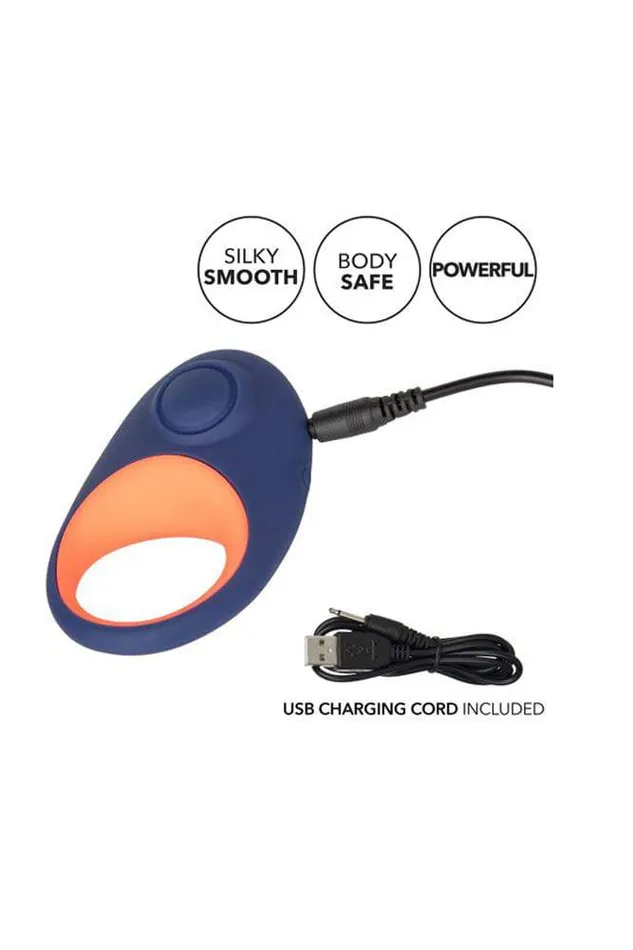Male Sex Toys Cal Exotics Cal Exotics Link Up Verge Thumping Cock Ring Set Blue
