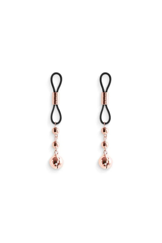NS NOVELTIES Anal NS Novelties Bound Beaded Lasso Nipple Clamps Rose GoldBlack NS NOVELTIES Anal NS Novelties Bound Beaded Lasso Nipple Clamps Rose GoldBlack