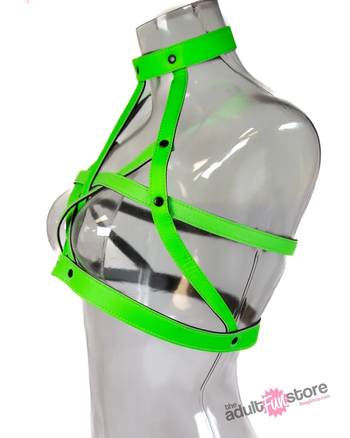 Ouch by Shots Toys Glow Bra Harness Glow in the Dark Shots Toys Dildos