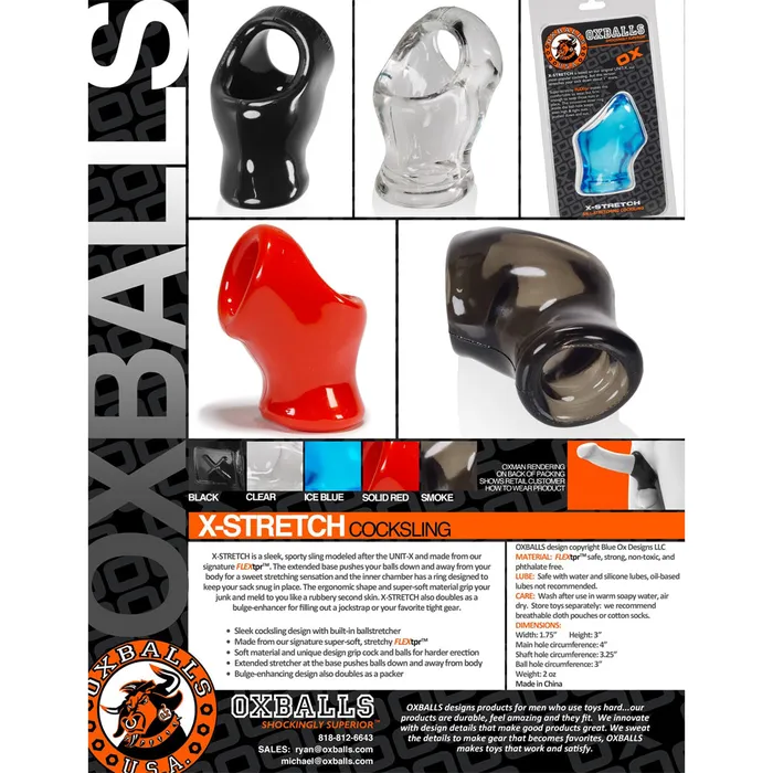 OXBALLS Anal Oxballs X Stretch Cocksling Black