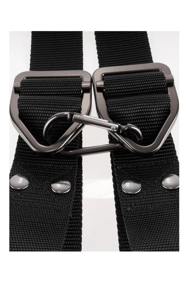 Pipedream Command by Sir Richards Bondage Door Cuffs Black Pipedream Restraints