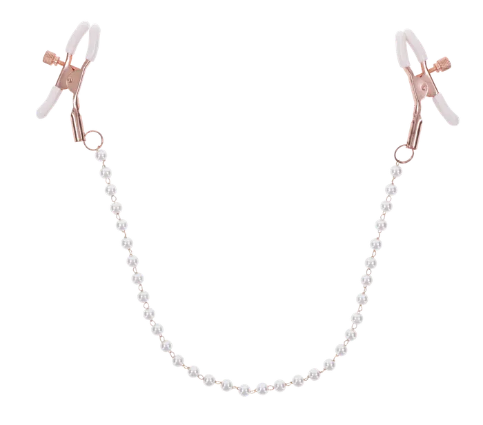 Sportsheets Nipple Clitoral Toys Peaches n Creame Pearl Nipple Clamps