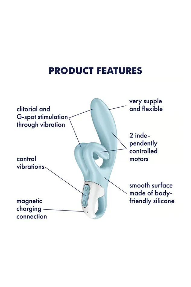 Vibrators Satisfyer Satisfyer Touch Me Rabbit Vibrator Blue