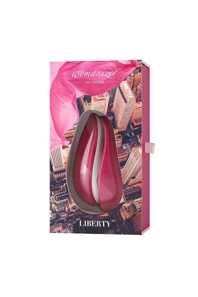 Vibrators Womanizer Womanizer Liberty Travel Friendly Clitoral Stimulator Red Wine