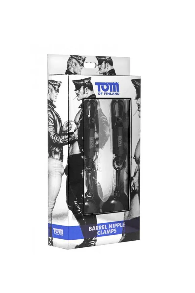 XR Brands Anal XR Brands Tom of Finland Barrel Nipple Clamps Black
