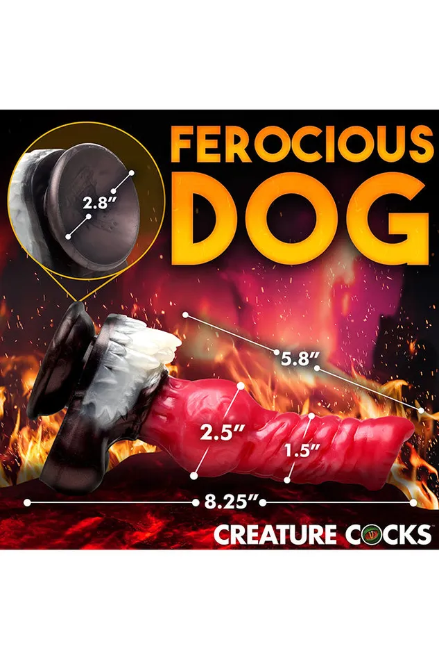 XR Brands Dildos XR Brands Creature Cocks Cujo Canine Silicone Dildo Red Various Sizes