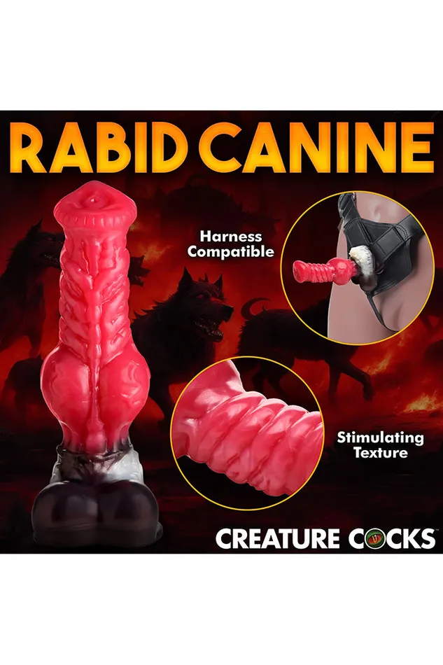 XR Brands Dildos XR Brands Creature Cocks Cujo Canine Silicone Dildo Red Various Sizes